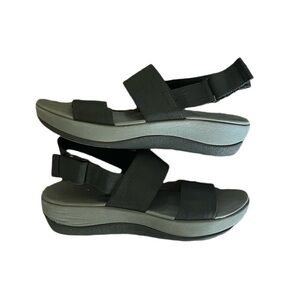 Clarks Black and Gray Women's Sandals